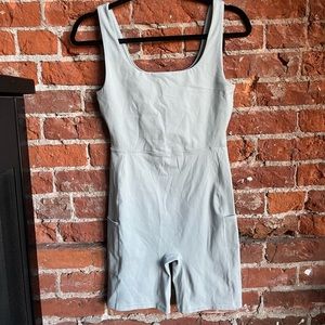 OAK + FORT light blue romper - size small